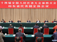 中 한정, 산둥성 대표단 심의 참석