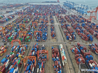 中 광시 친저우항, 화물 운송 작업으로 분주